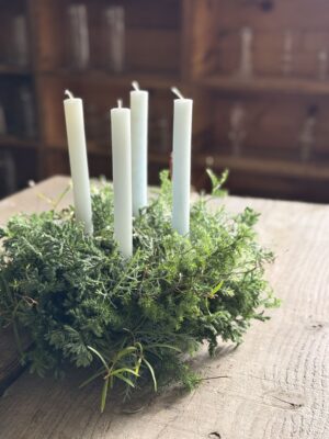 クリスマスアドベント　キャンドルアレンジ