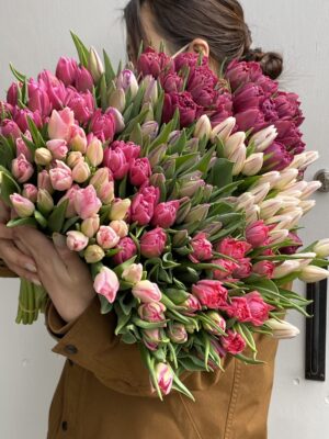 高岡産チューリップBOX　2月28日着日まで【配送専用】